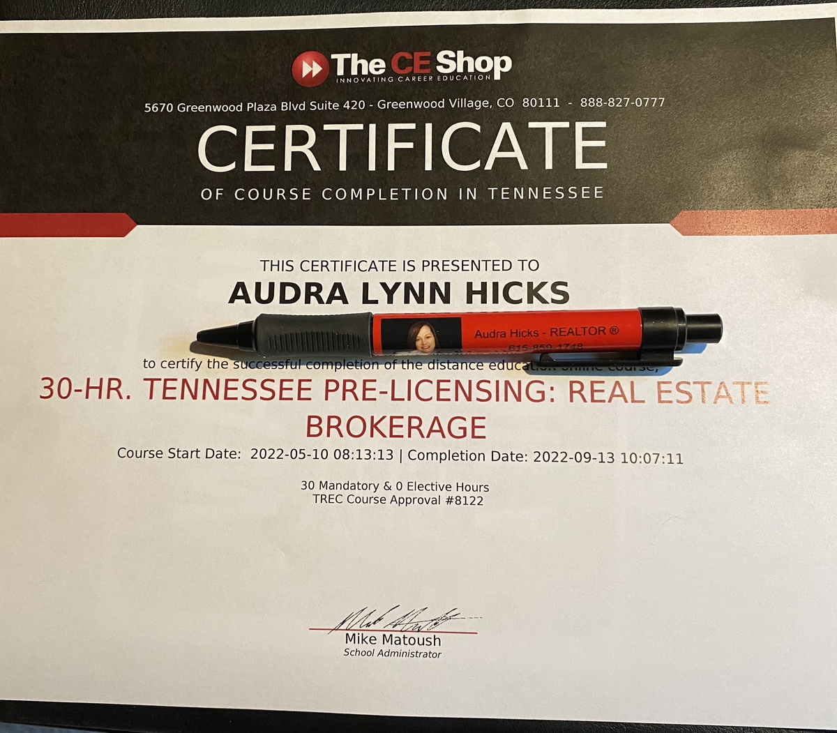 Tennessee Brokers License