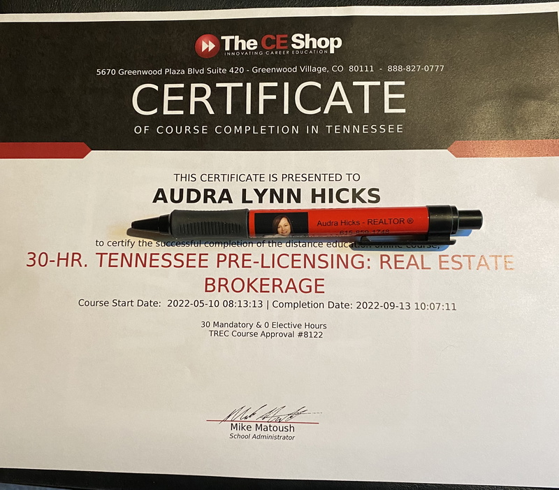 Tennessee Brokers License